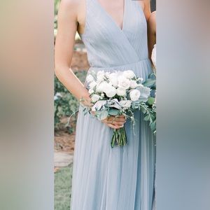 Light blue Floor Length Bridesmaid Gown size 4